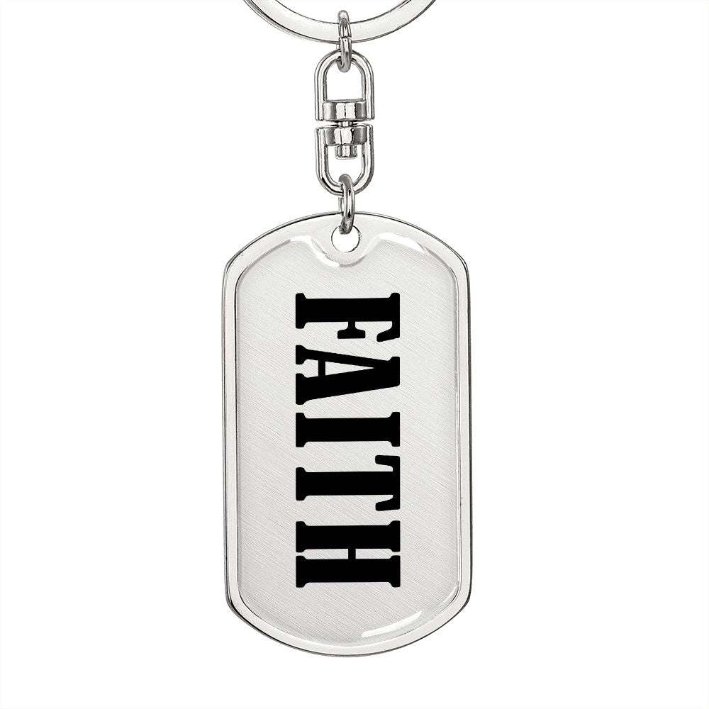 Faith v01 - Luxury Dog Tag Keychain