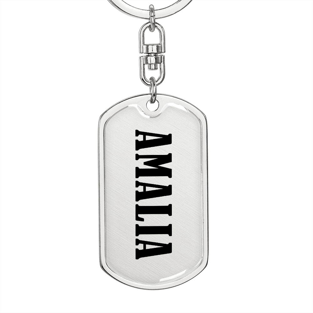 Amalia v01 - Luxury Dog Tag Keychain