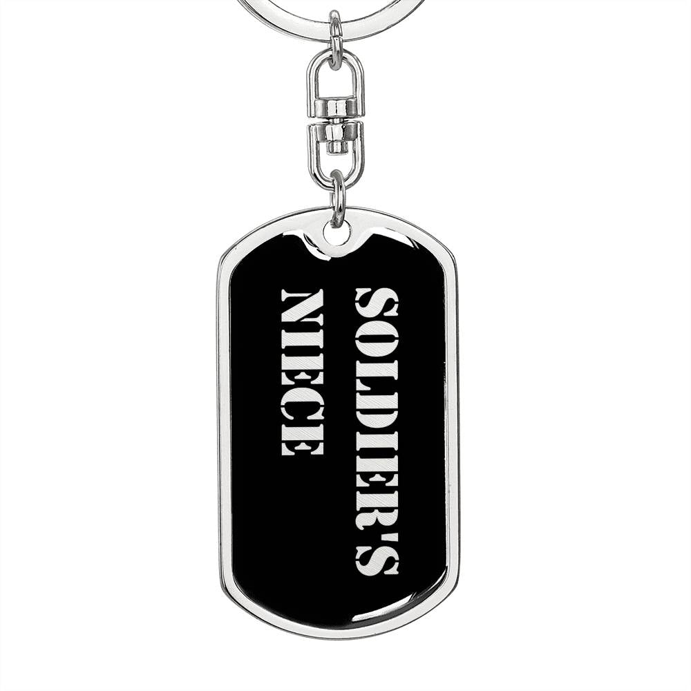 Soldier's Niece v2 - Luxury Dog Tag Keychain