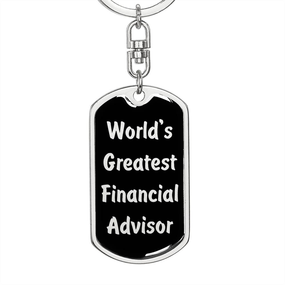 World's Greatest Financial Advisor v2 - Luxury Dog Tag Keychain