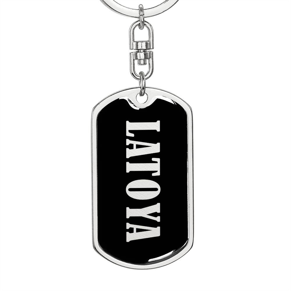 Latoya v02 - Luxury Dog Tag Keychain
