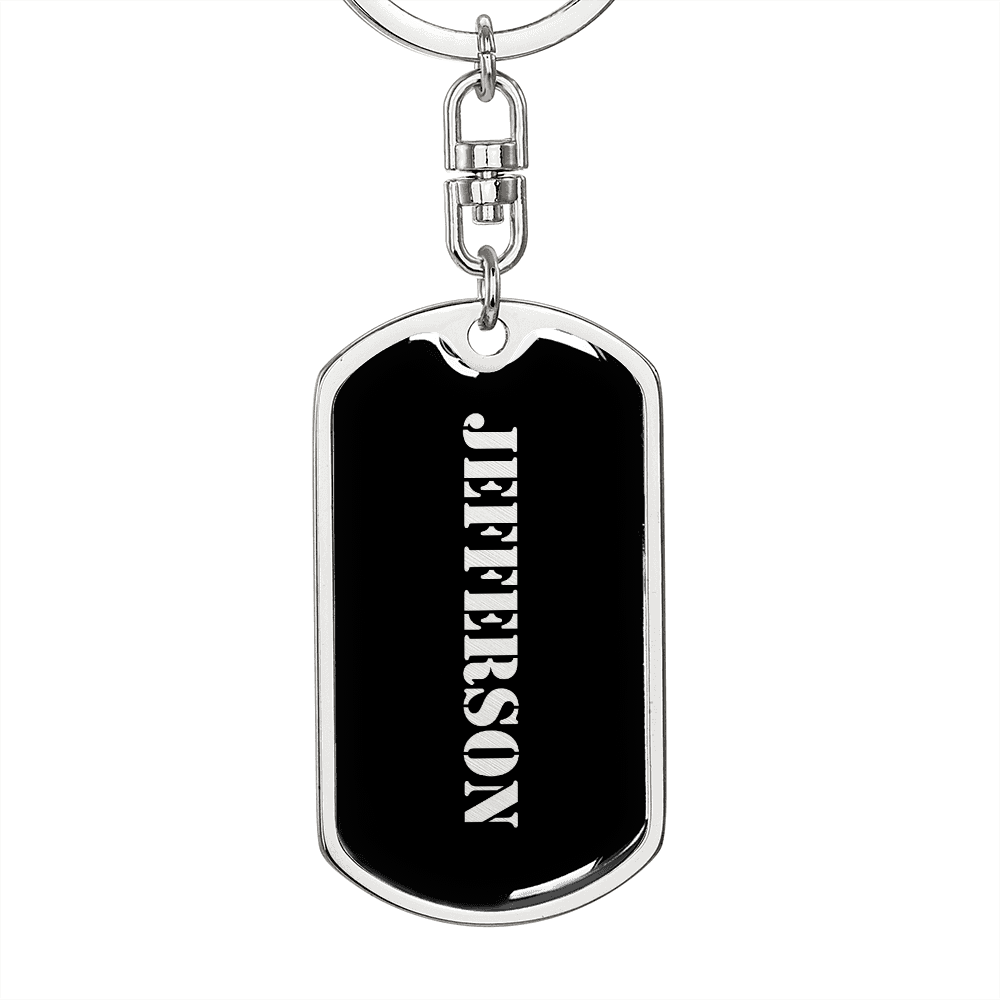 Jefferson v2 - Luxury Dog Tag Keychain