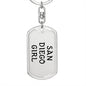 San Diego Girl v4 - Luxury Dog Tag Keychain