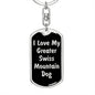 Love My Greater Swiss Mountain Dog v5 - Luxury Dog Tag Keychain