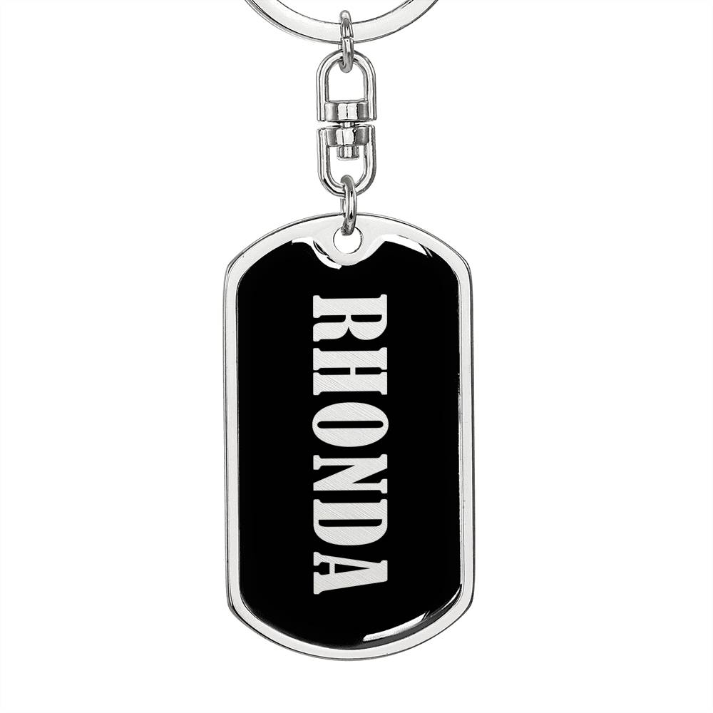 Rhonda v02 - Luxury Dog Tag Keychain