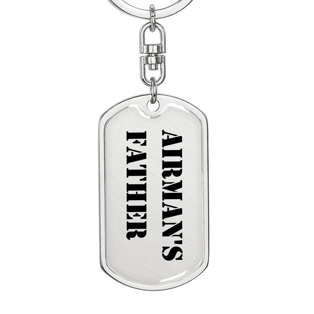 Airman's Father - Luxury Dog Tag Keychain