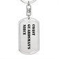 Coast Guardsman's Niece - Luxury Dog Tag Keychain