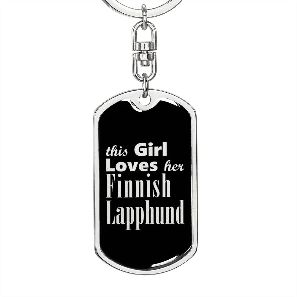 Finnish Lapphund v2 - Luxury Dog Tag Keychain