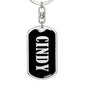 Cindy v02 - Luxury Dog Tag Keychain