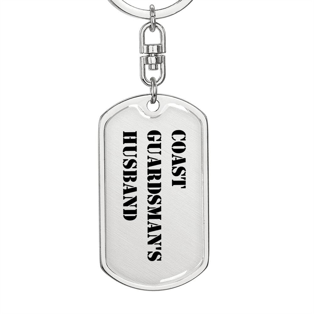 Coast Guardsman's Husband - Luxury Dog Tag Keychain