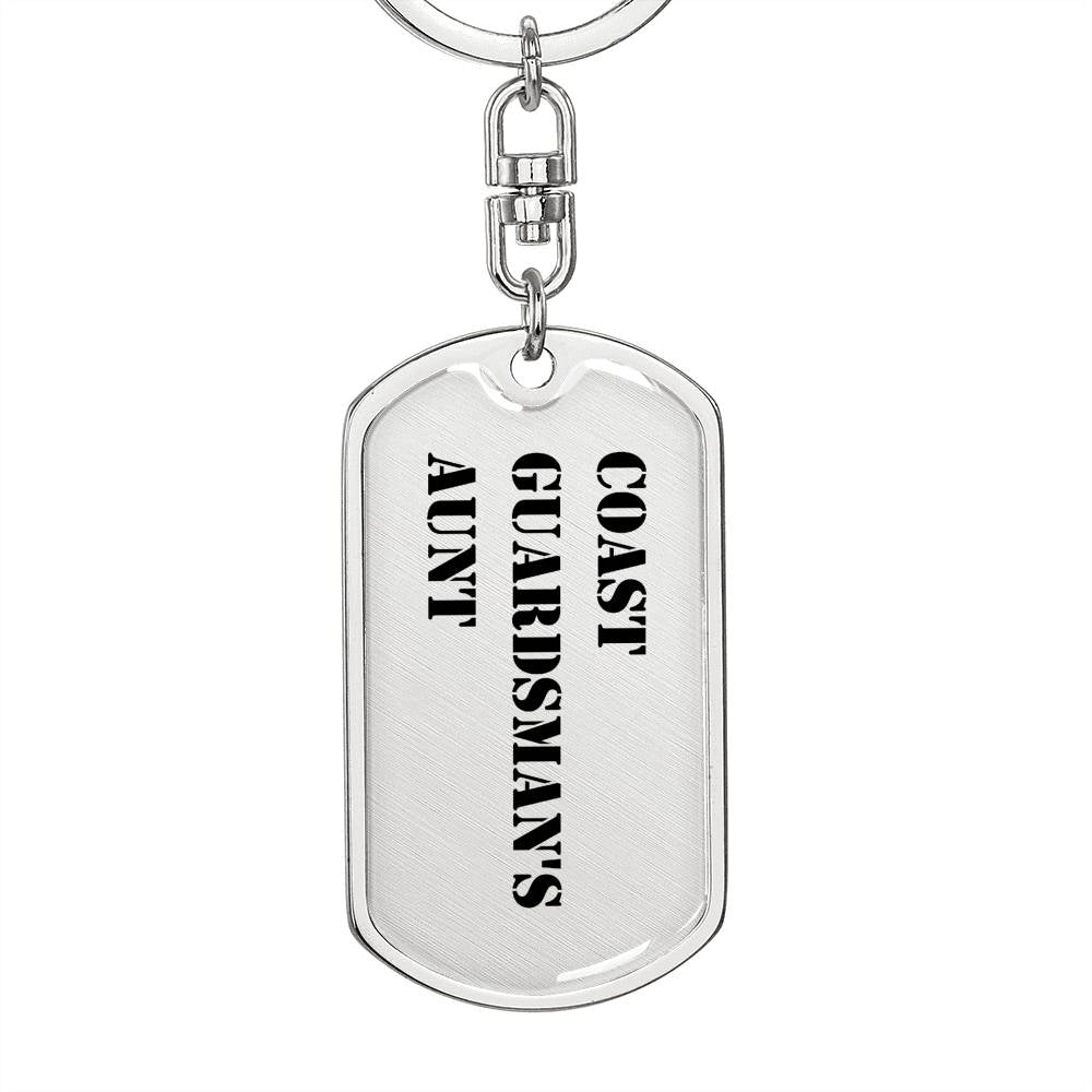 Coast Guardsman's Aunt - Luxury Dog Tag Keychain