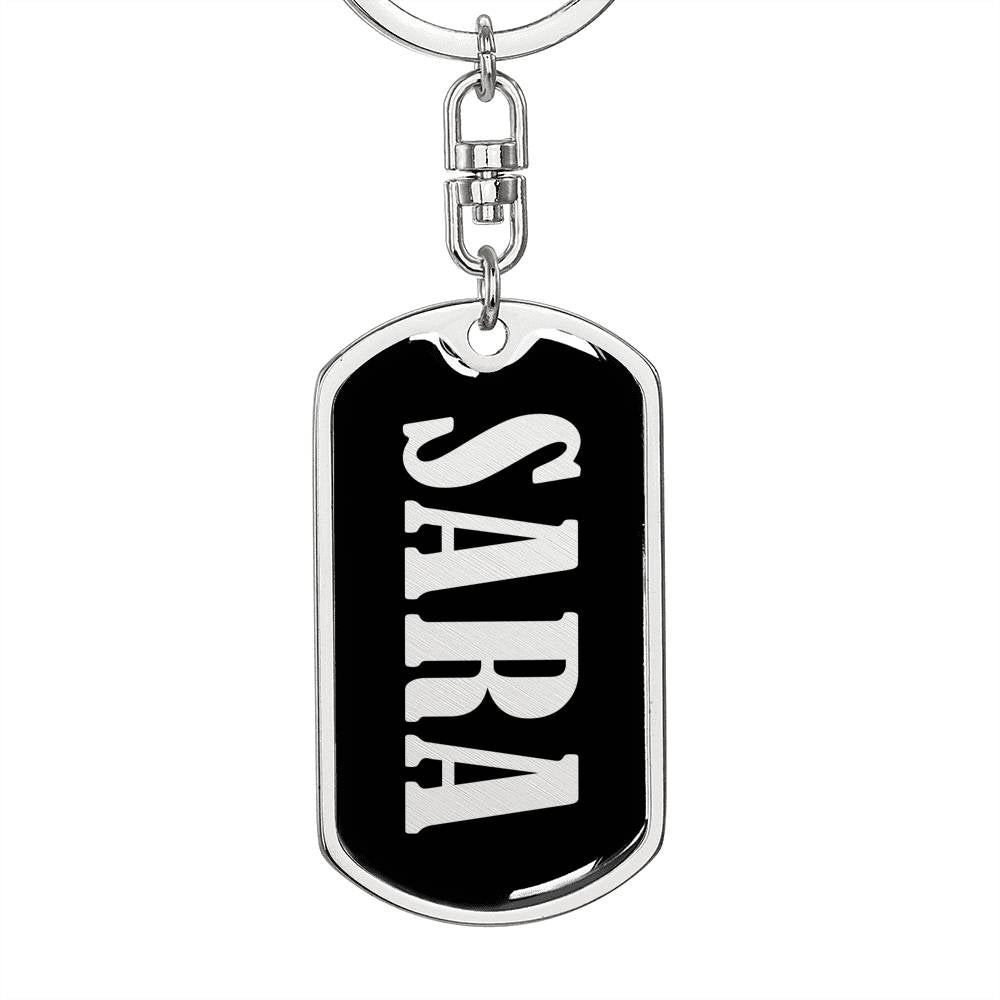 Sara v02 - Luxury Dog Tag Keychain