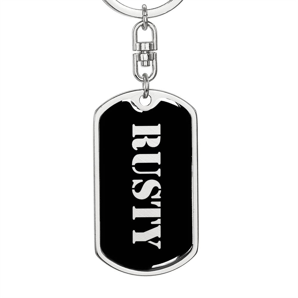 Rusty v3 - Luxury Dog Tag Keychain