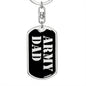 Army Dad v2 - Luxury Dog Tag Keychain