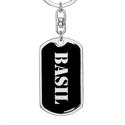 Basil v2 - Luxury Dog Tag Keychain