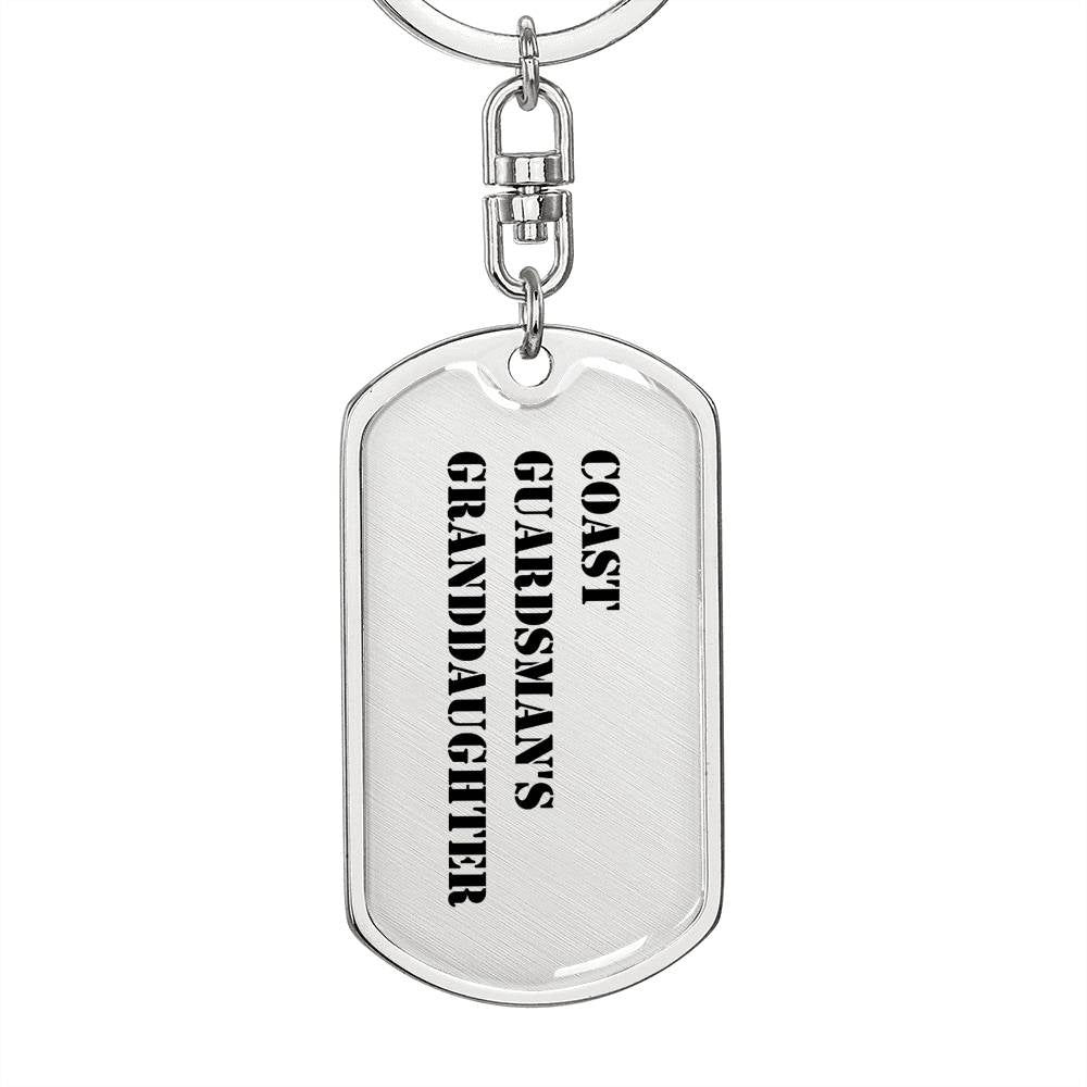 Coast Guardsman's Granddaughter - Luxury Dog Tag Keychain