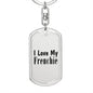 Love My Frenchie - Luxury Dog Tag Keychain