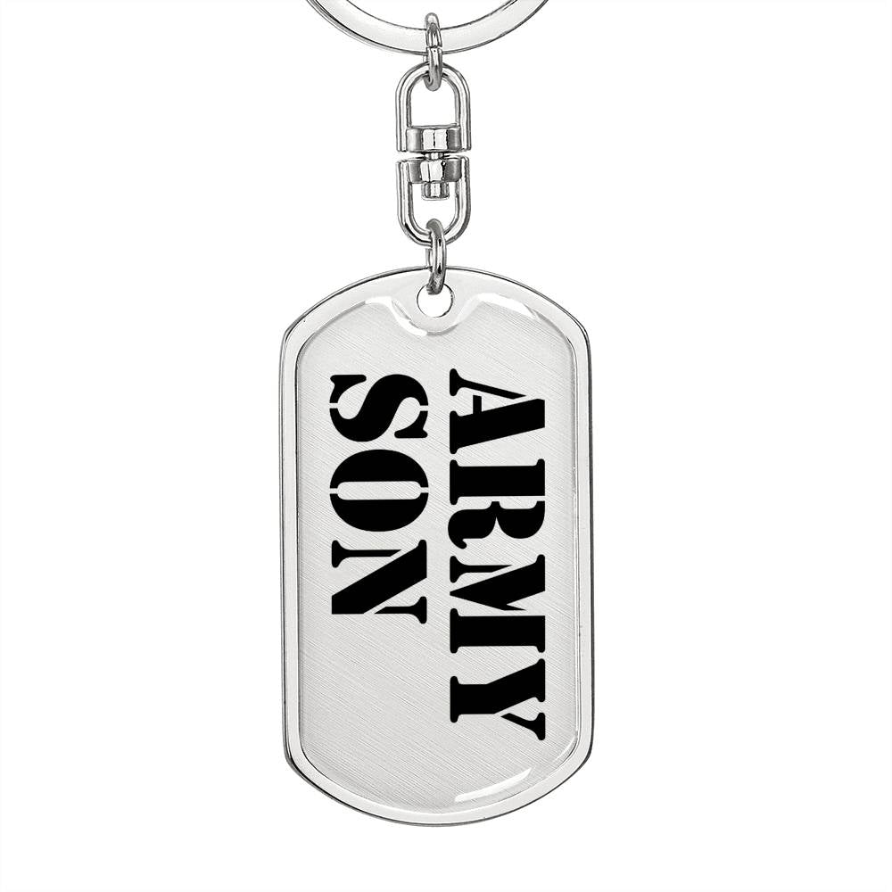 Army Son - Luxury Dog Tag Keychain
