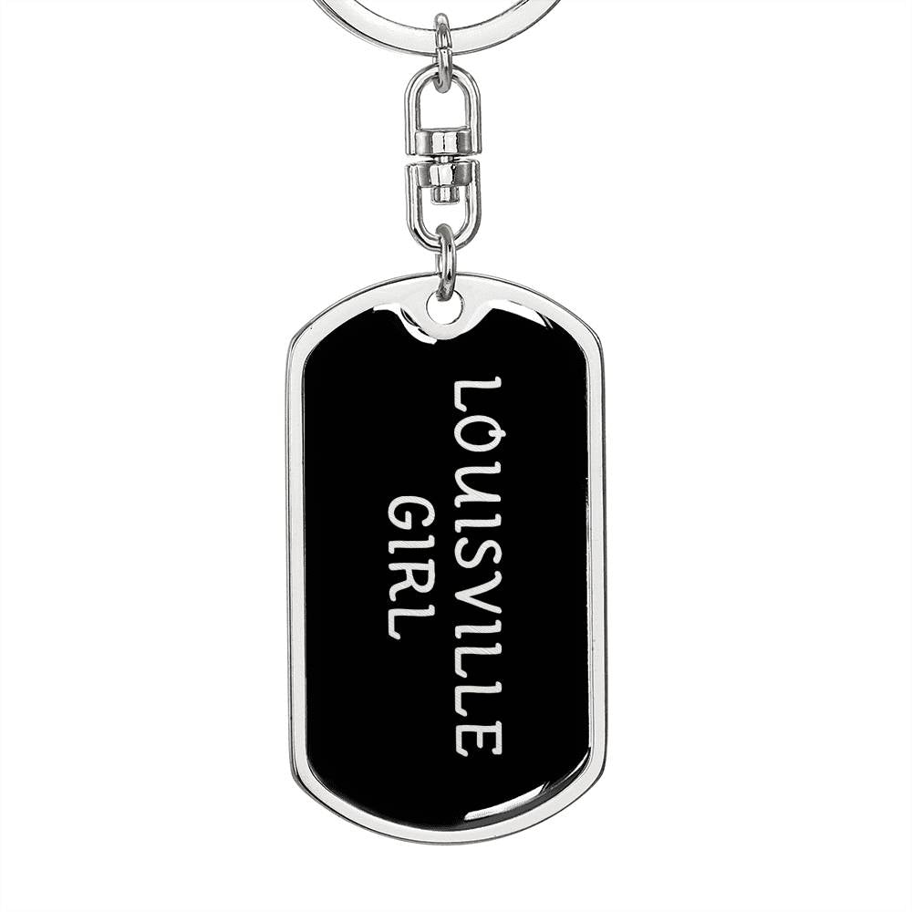 Louisville Girl v5 - Luxury Dog Tag Keychain