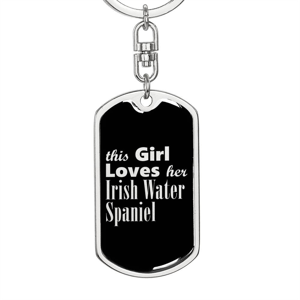 Irish Water Spaniel v2 - Luxury Dog Tag Keychain