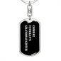 Combat Veteran's Granddaughter v2 - Luxury Dog Tag Keychain