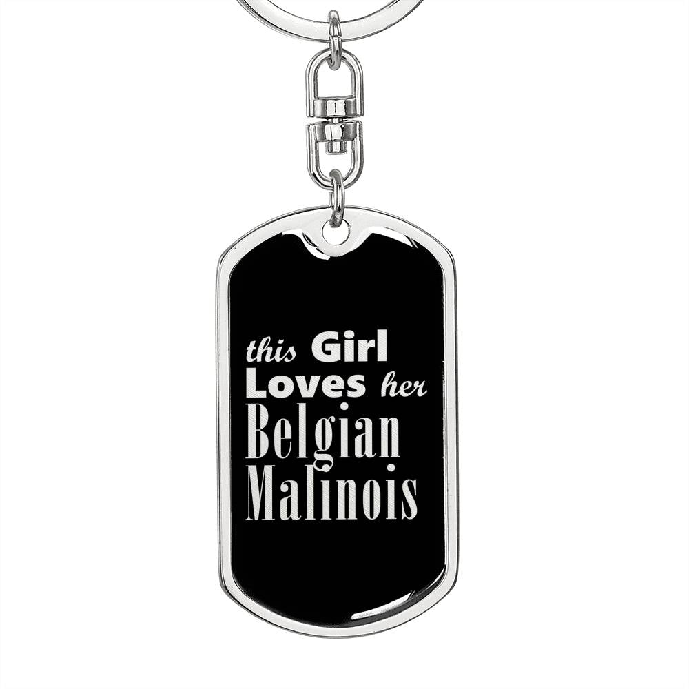 Belgian Malinois v2 - Luxury Dog Tag Keychain