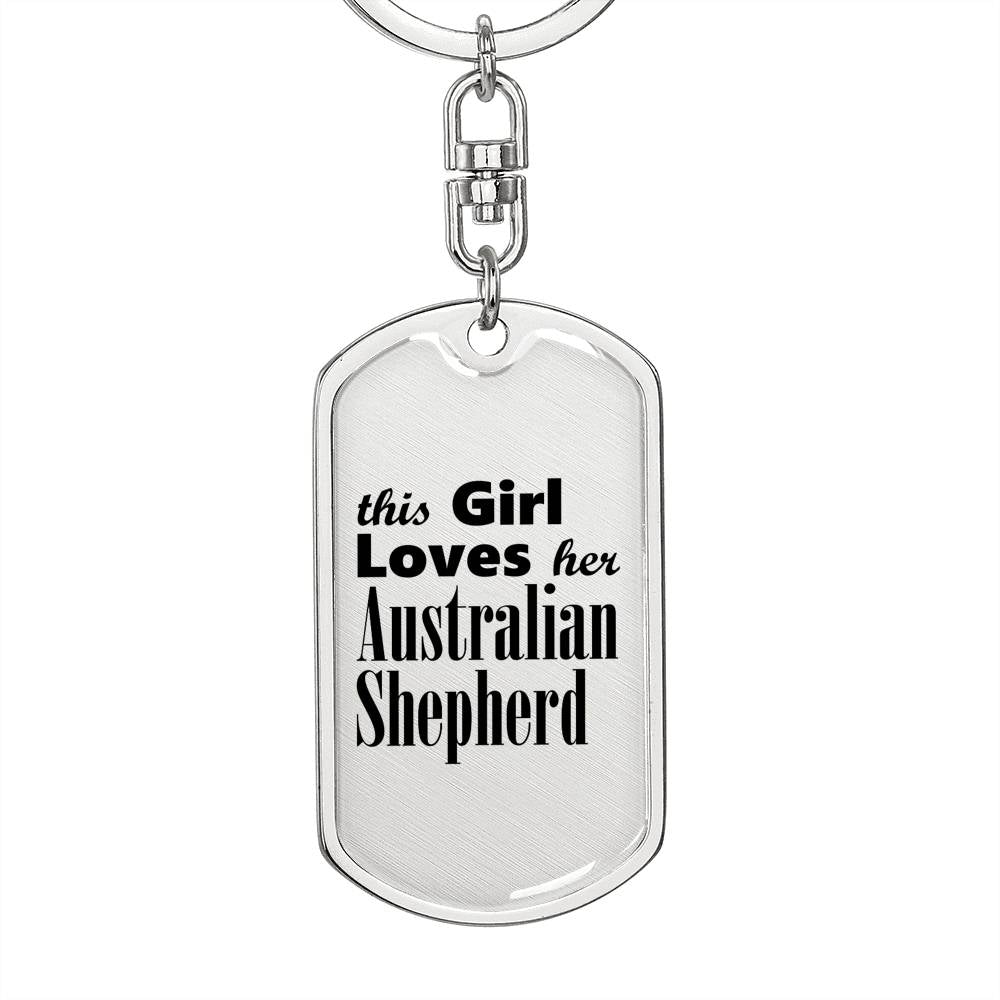 Australian Shepherd - Luxury Dog Tag Keychain