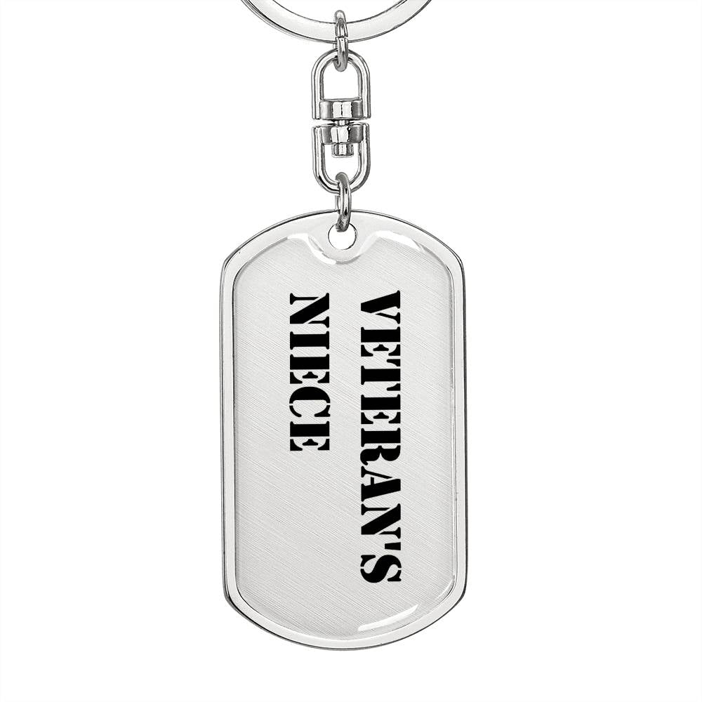 Veteran's Niece - Luxury Dog Tag Keychain