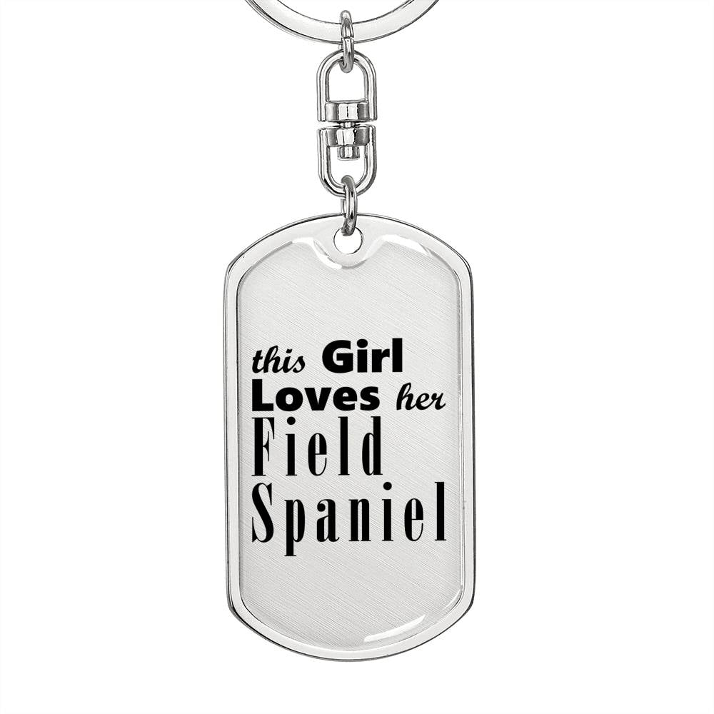 Field Spaniel - Luxury Dog Tag Keychain