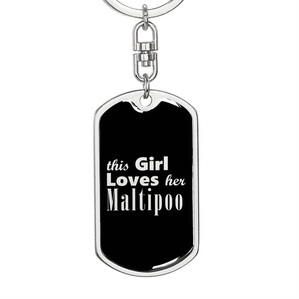 Maltipoo v2 - Luxury Dog Tag Keychain