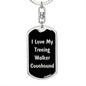 Love My Treeing Walker Coonhound v5 - Luxury Dog Tag Keychain