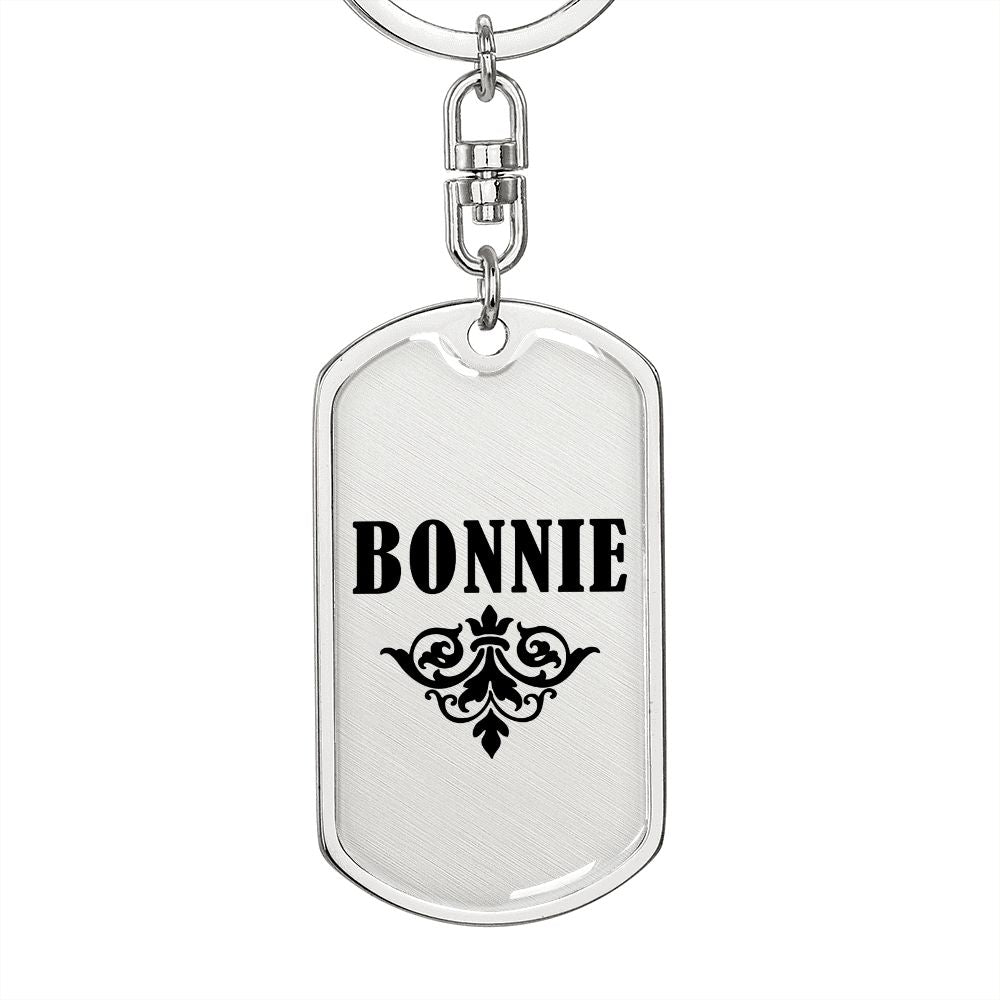 Bonnie v01a - Luxury Dog Tag Keychain