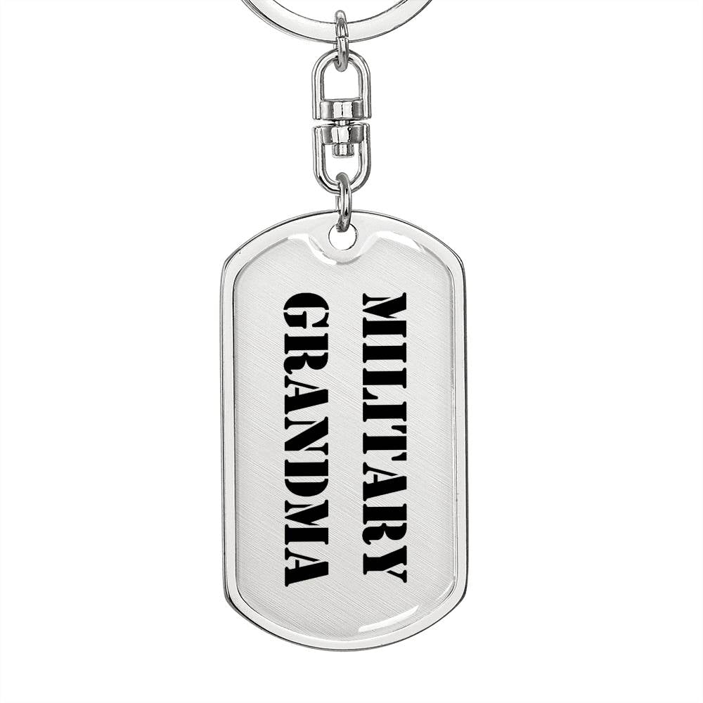 Military Grandma - Luxury Dog Tag Keychain