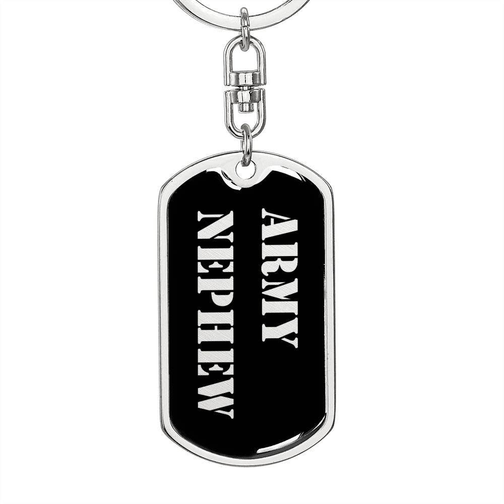 Army Nephew v2 - Luxury Dog Tag Keychain
