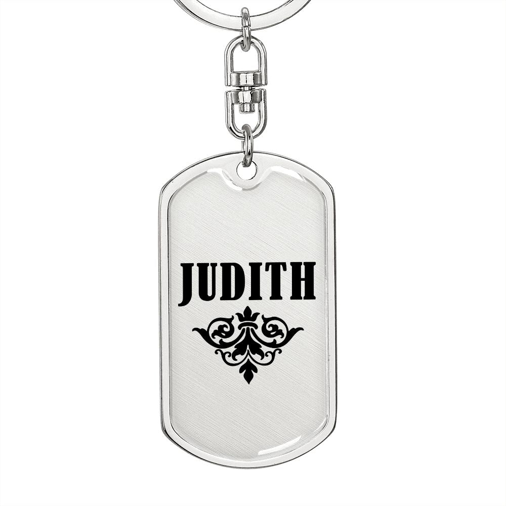 Judith v01a - Luxury Dog Tag Keychain