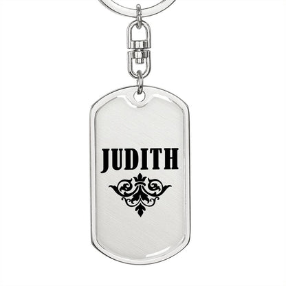 Judith v01a - Luxury Dog Tag Keychain