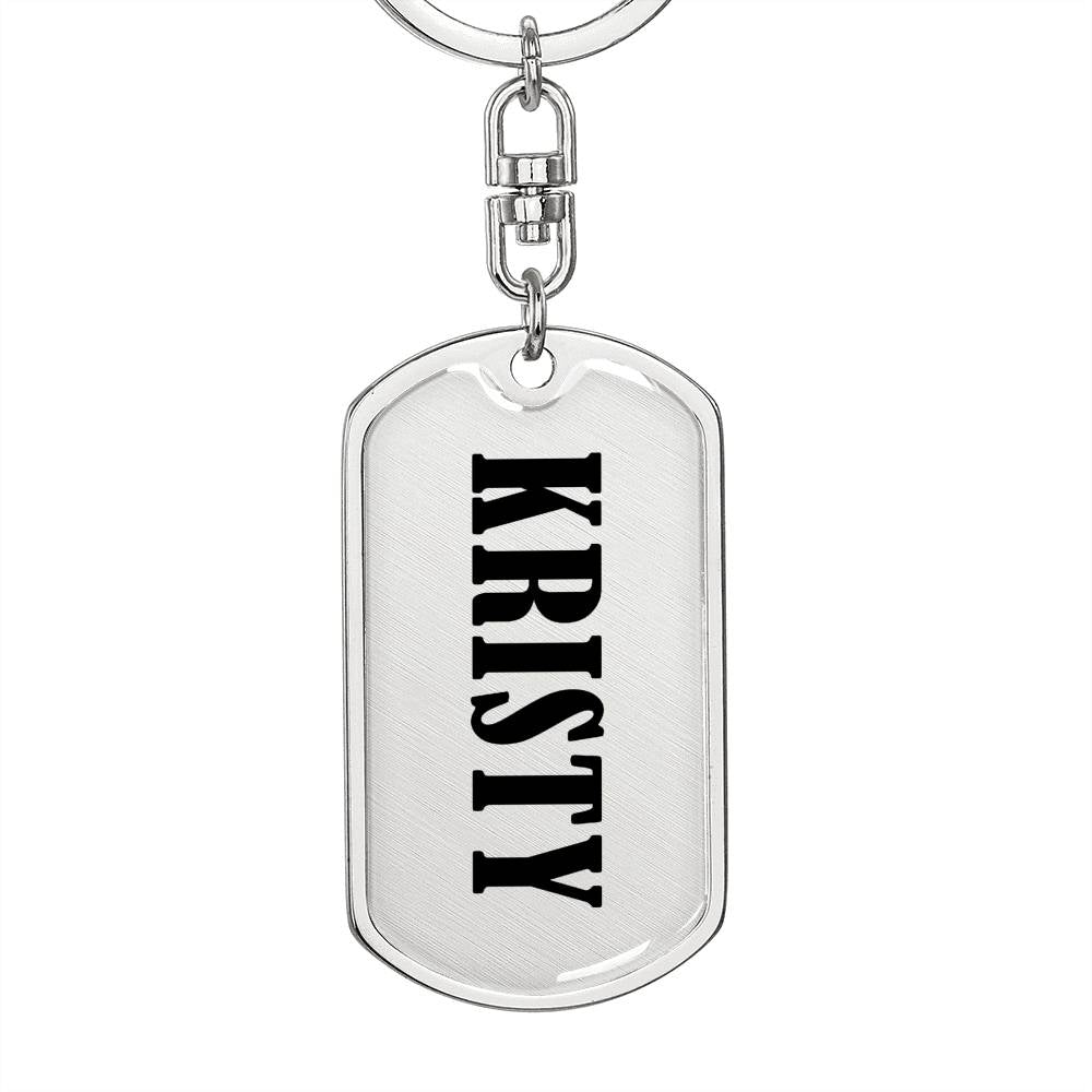 Kristy v01 - Luxury Dog Tag Keychain
