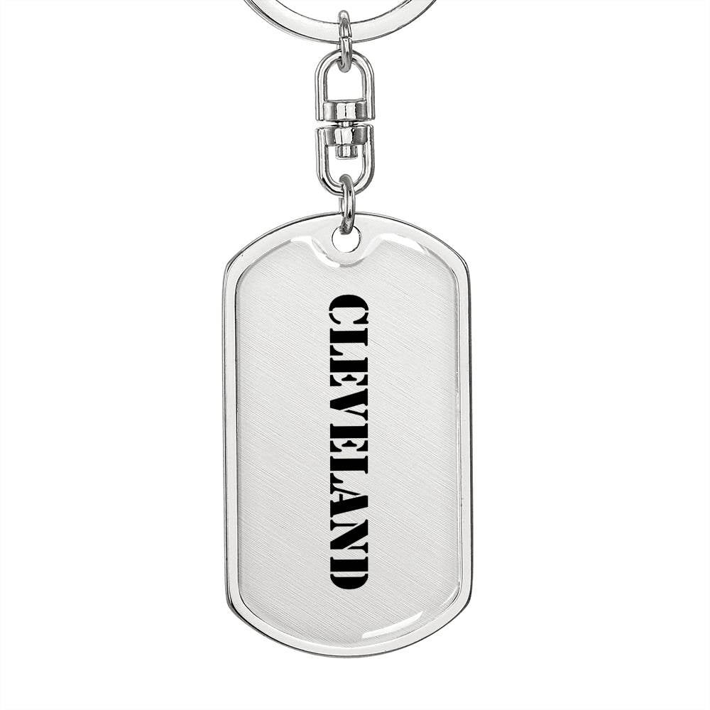 Cleveland - Luxury Dog Tag Keychain