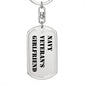 Navy Veteran's Girlfriend - Luxury Dog Tag Keychain