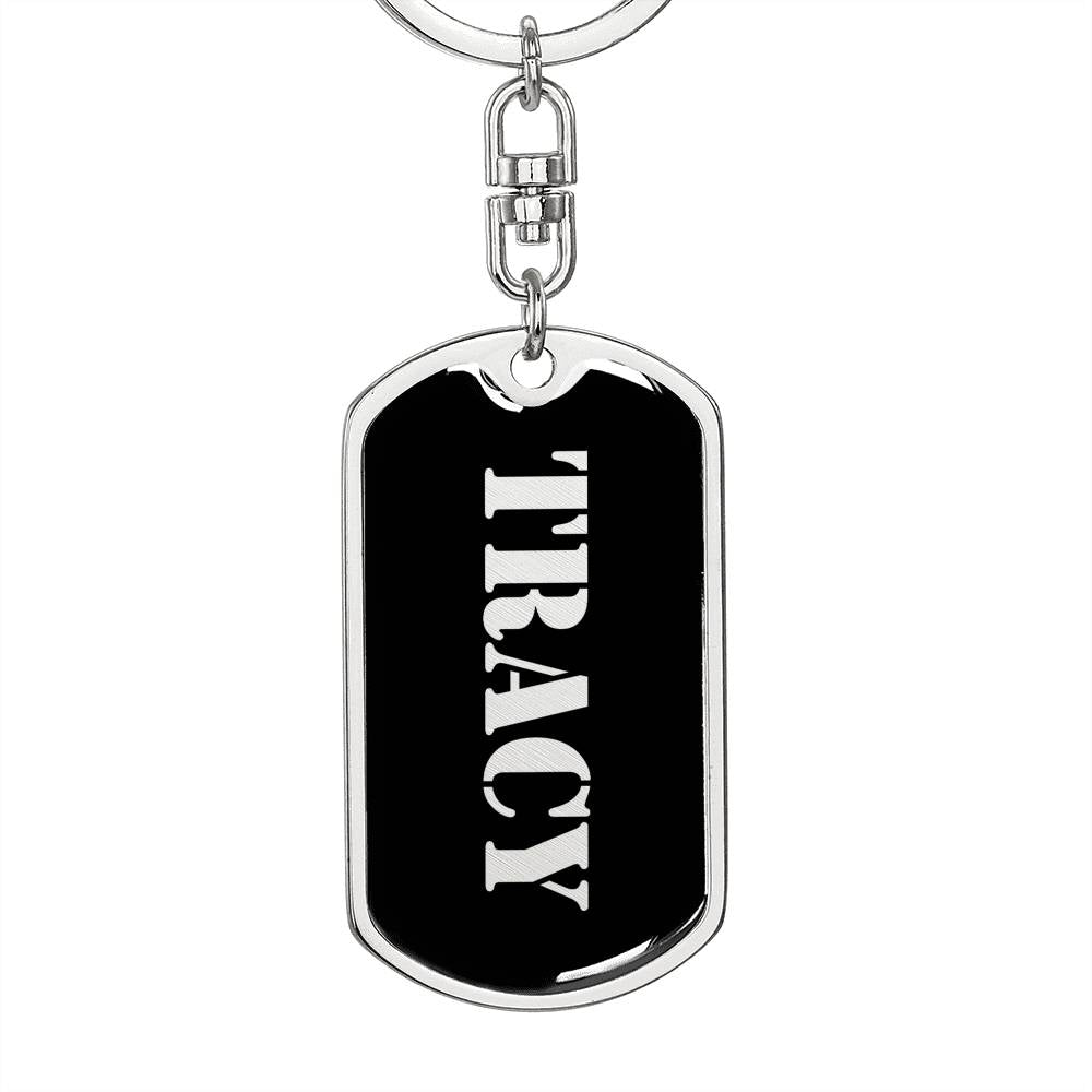 Tracy v3 - Luxury Dog Tag Keychain