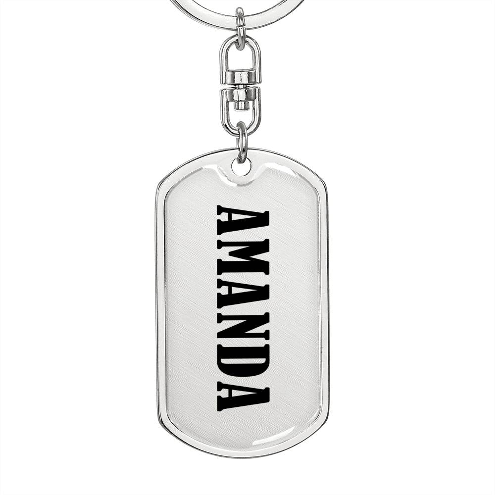 Amanda v01 - Luxury Dog Tag Keychain