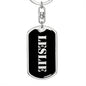 Leslie v3 - Luxury Dog Tag Keychain