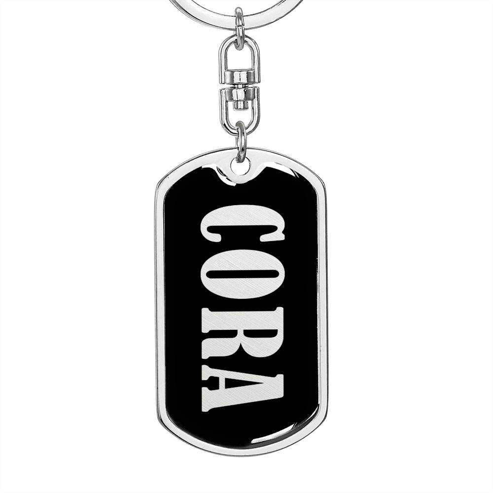 Cora v02 - Luxury Dog Tag Keychain