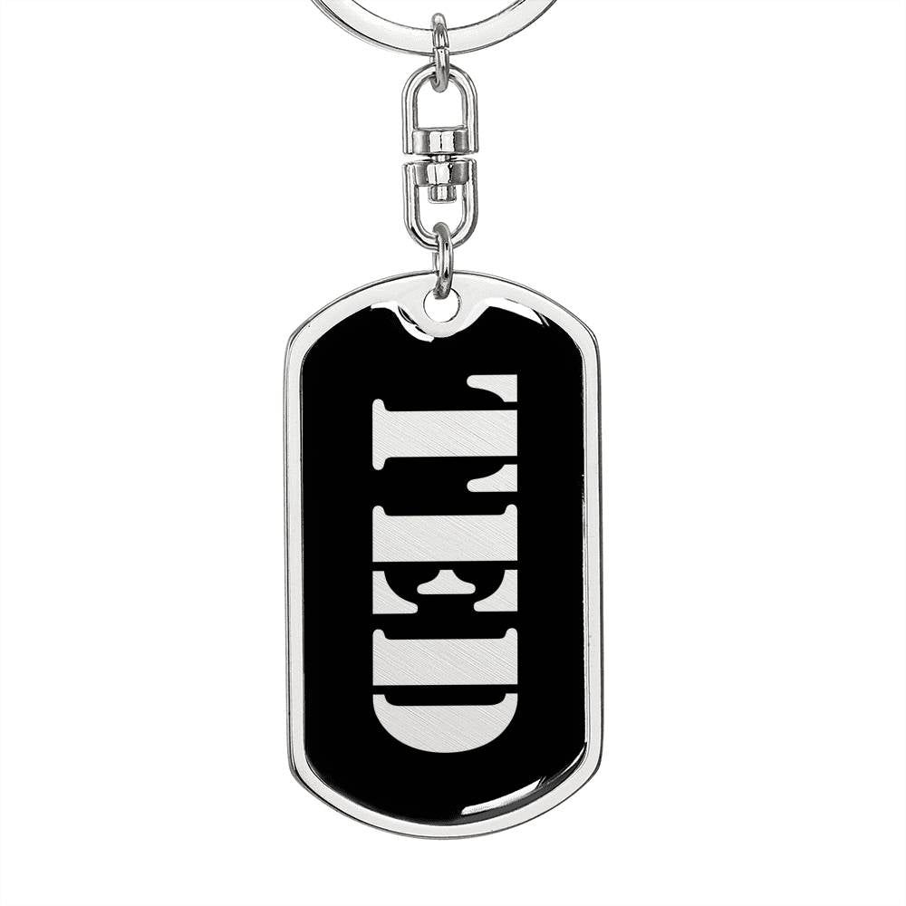 Ted v3 - Luxury Dog Tag Keychain