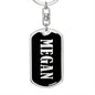 Megan v02 - Luxury Dog Tag Keychain