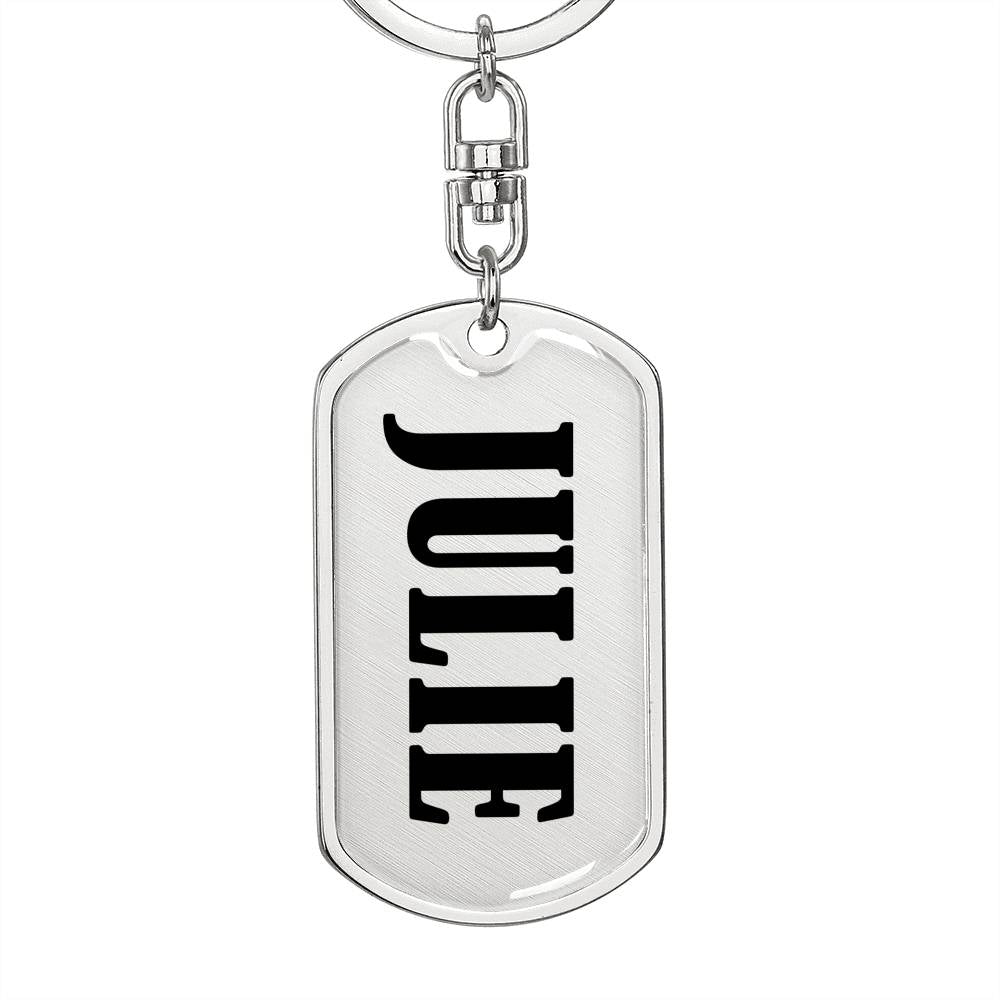 Julie v01 - Luxury Dog Tag Keychain