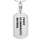 Coast Guardsman's Mother - Luxury Dog Tag Keychain