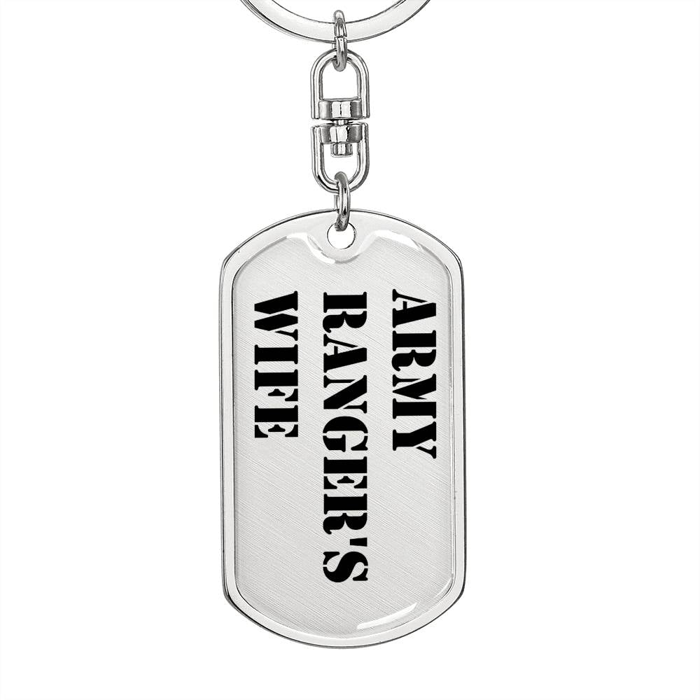 Army Ranger's Wife - Luxury Dog Tag Keychain