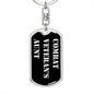 Combat Veteran's Aunt v2 - Luxury Dog Tag Keychain