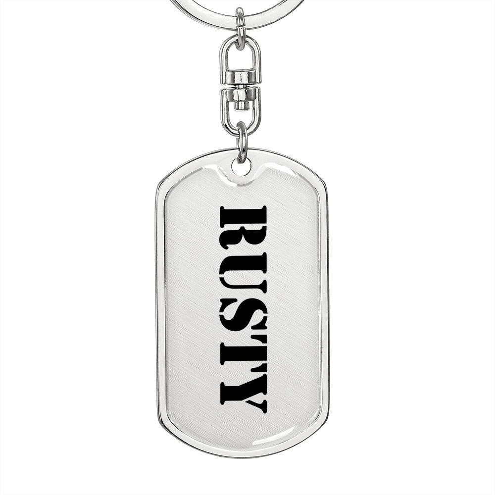 Rusty - Luxury Dog Tag Keychain